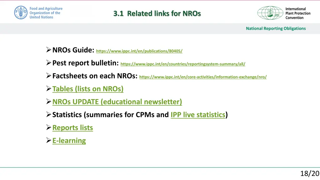 3 1 related links for nros