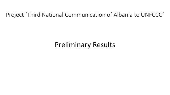 project third national communication of albania