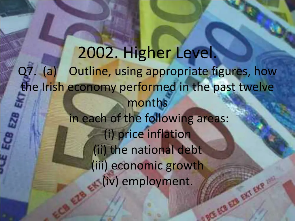 2002 higher level q7 a outline using appropriate