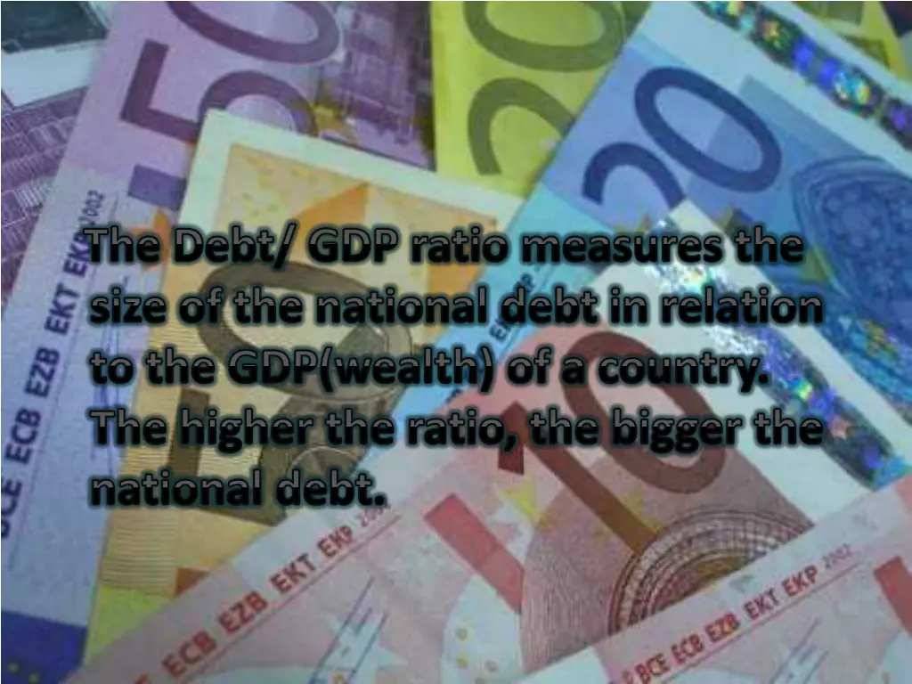 the debt gdp ratio measures the size