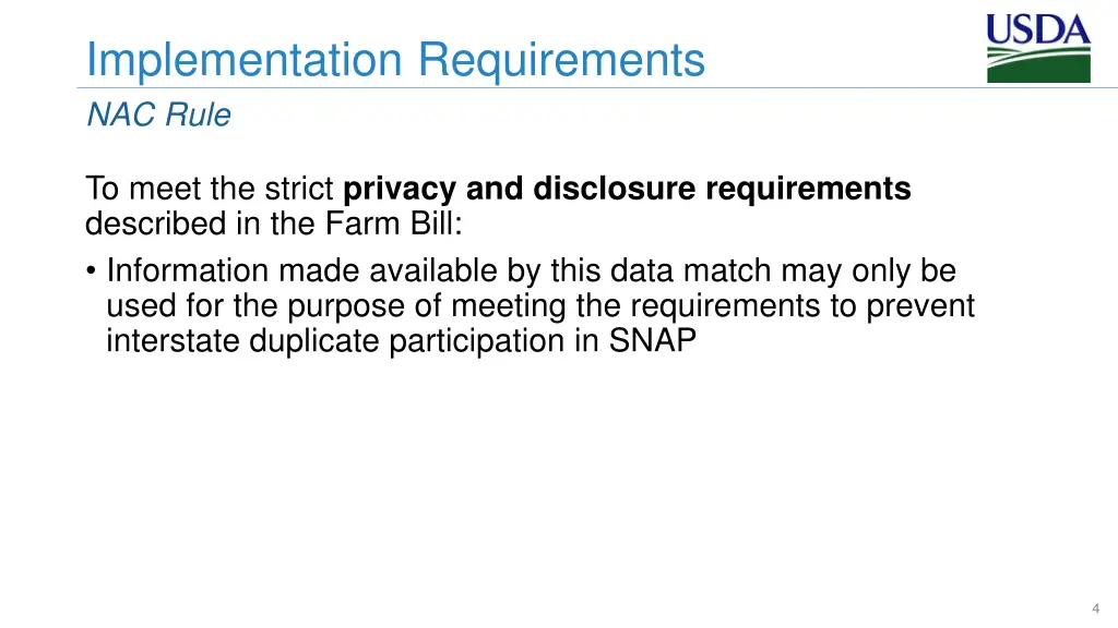 implementation requirements 1