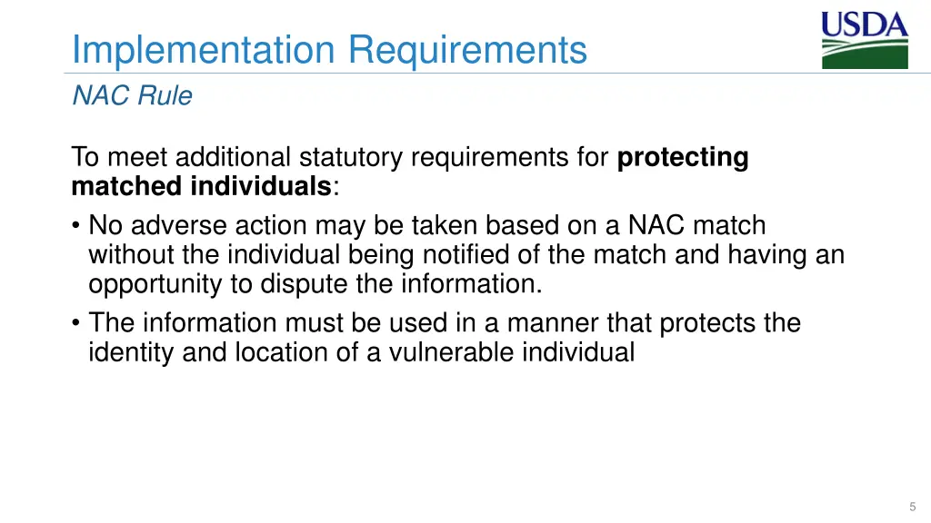 implementation requirements 2