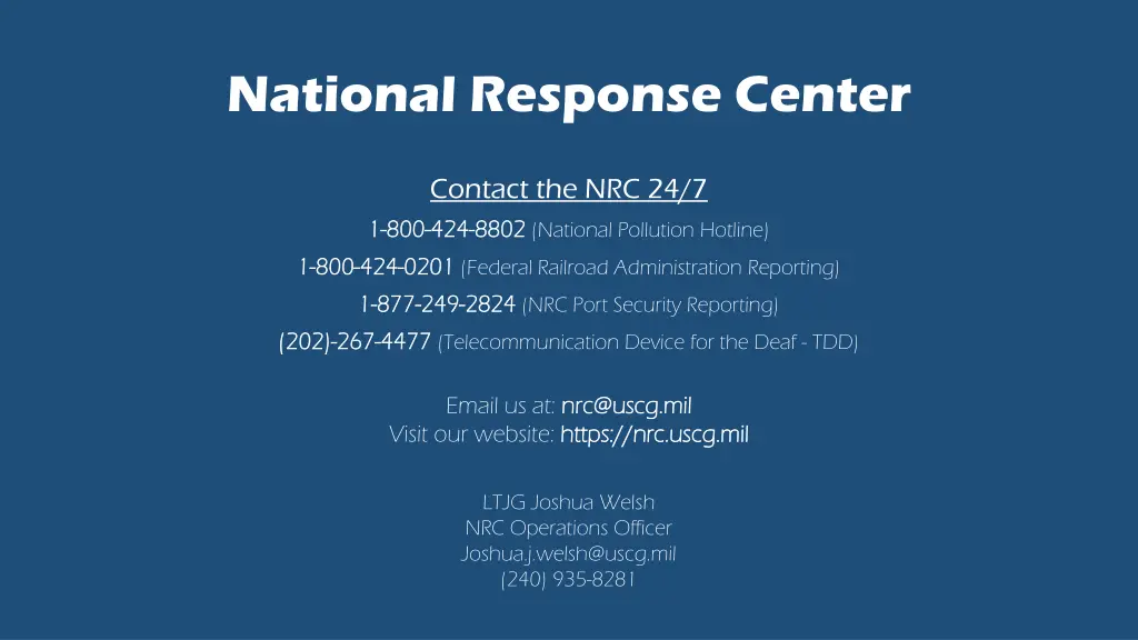 national response center 1