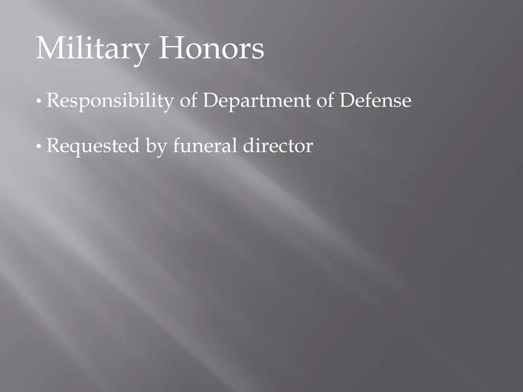 military honors