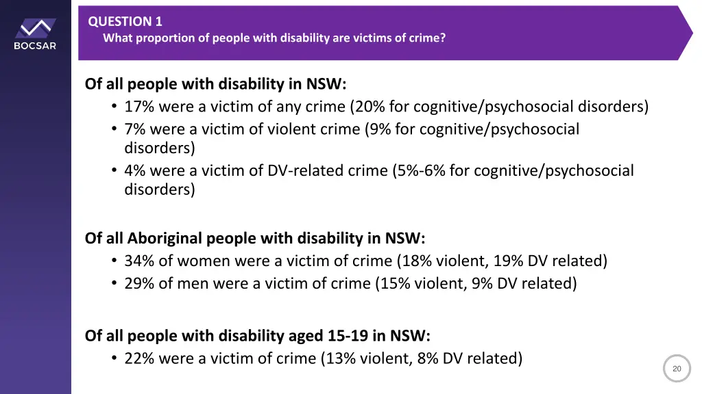 question 1 what proportion of people with