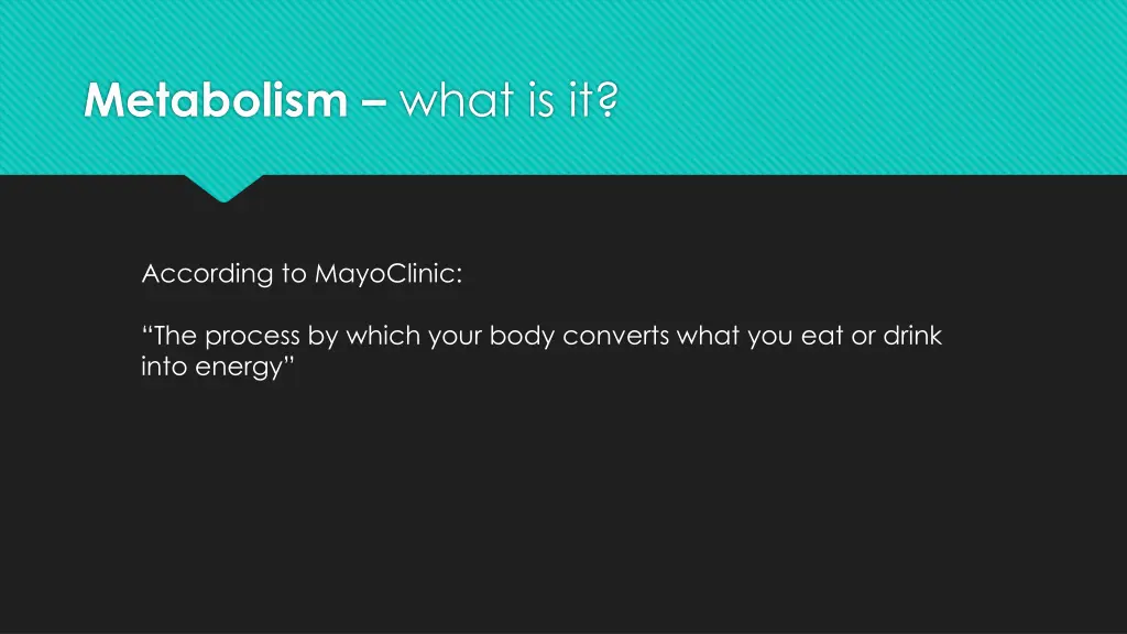 metabolism what is it