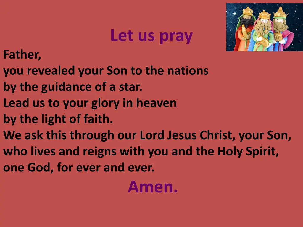 let us pray