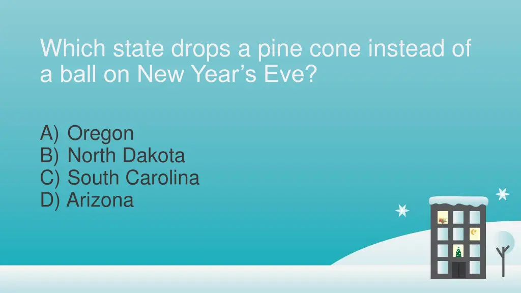 which state drops a pine cone instead of a ball