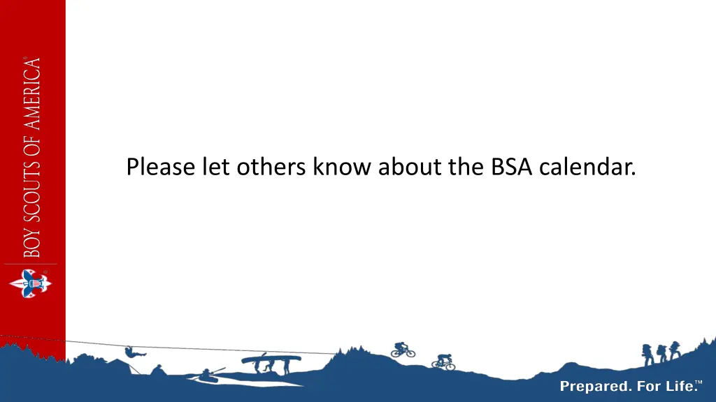 please let others know about the bsa calendar