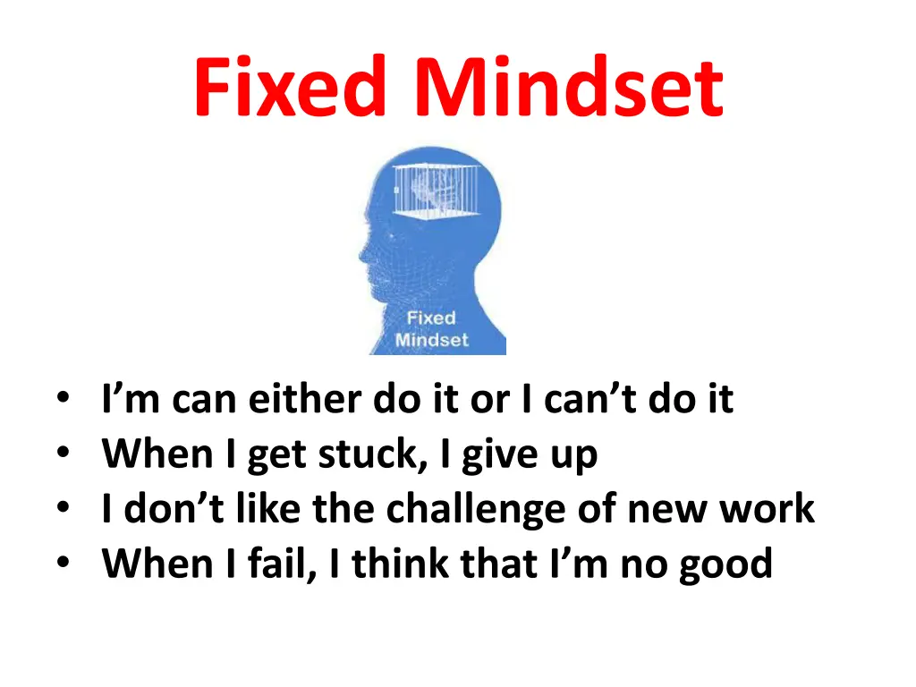 fixed mindset