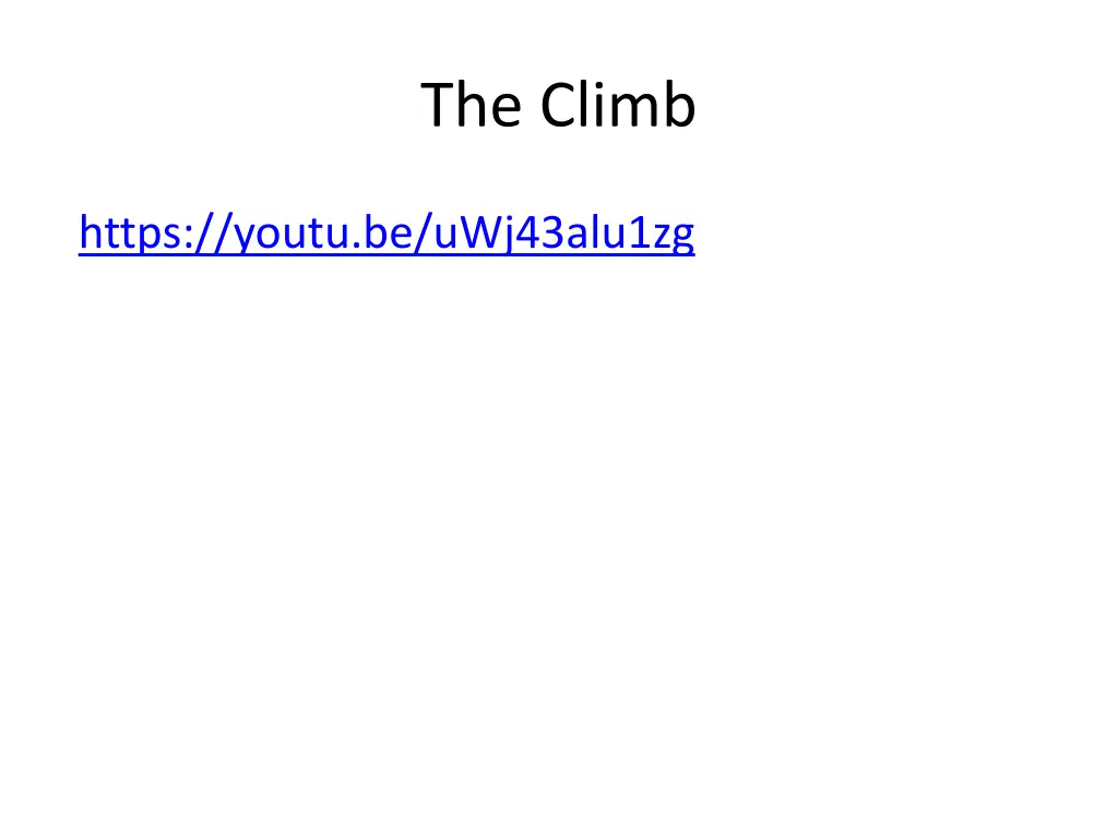 the climb