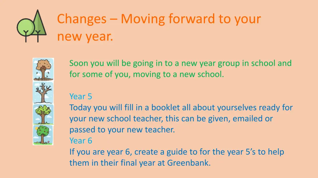 changes moving forward to your new year