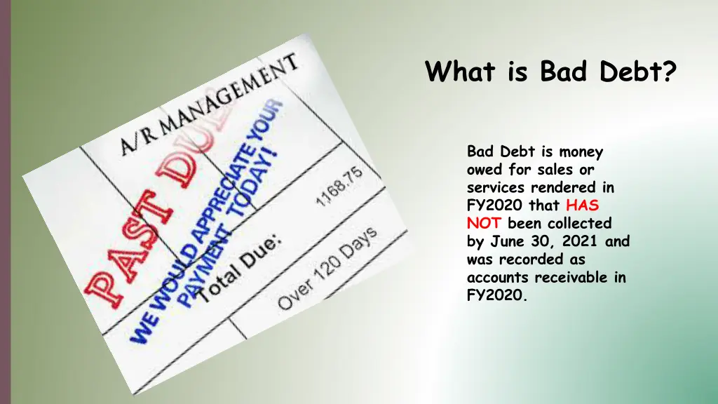 what is bad debt