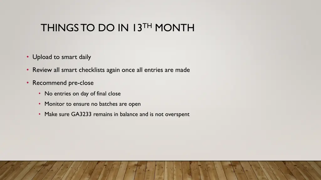 things to do in 13 th month 9