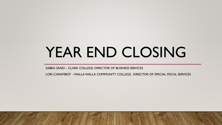 year end closing