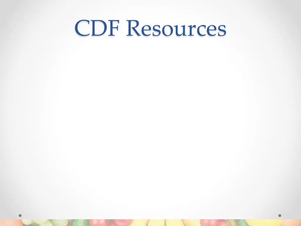 cdf resources