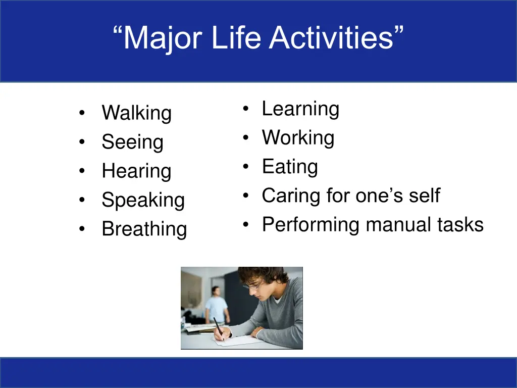 major life activities