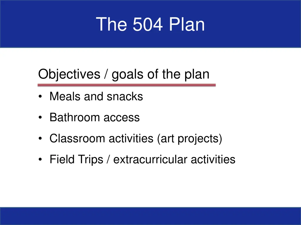 the 504 plan