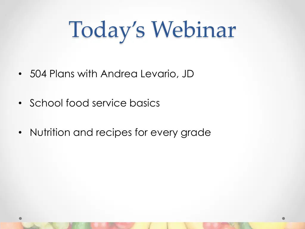 today s webinar