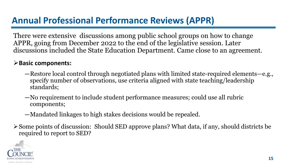 annual professional performance reviews appr