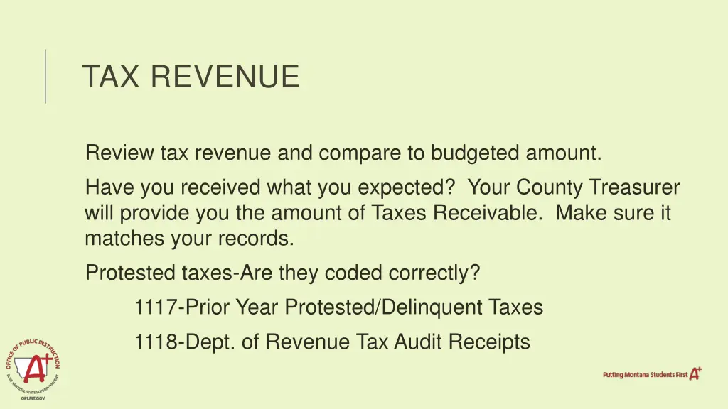 tax revenue