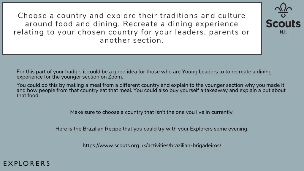 choose a country and explore their traditions