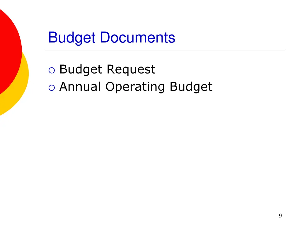 budget documents