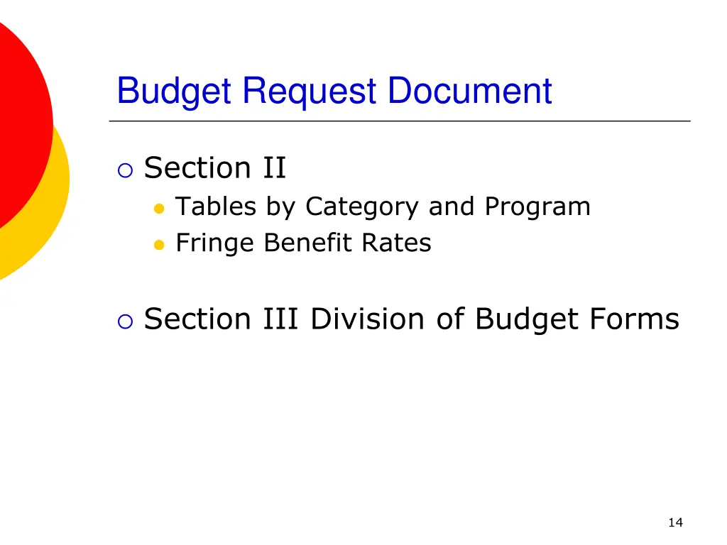 budget request document 1