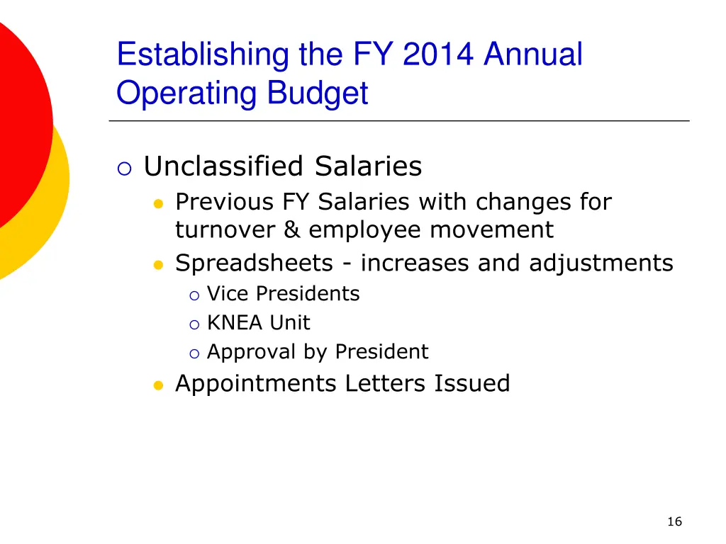 establishing the fy 2014 annual operating budget 1