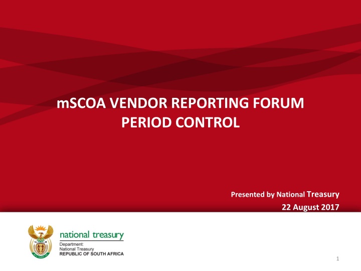 mscoa vendor reporting forum period control