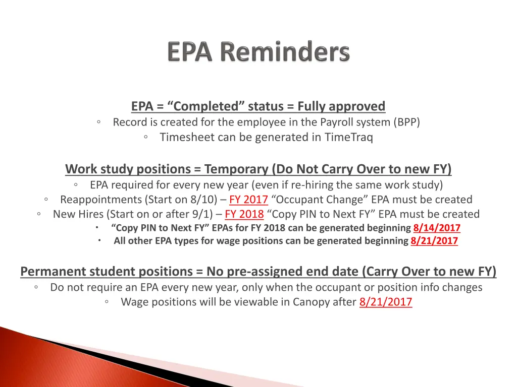 epa completed status fully approved record