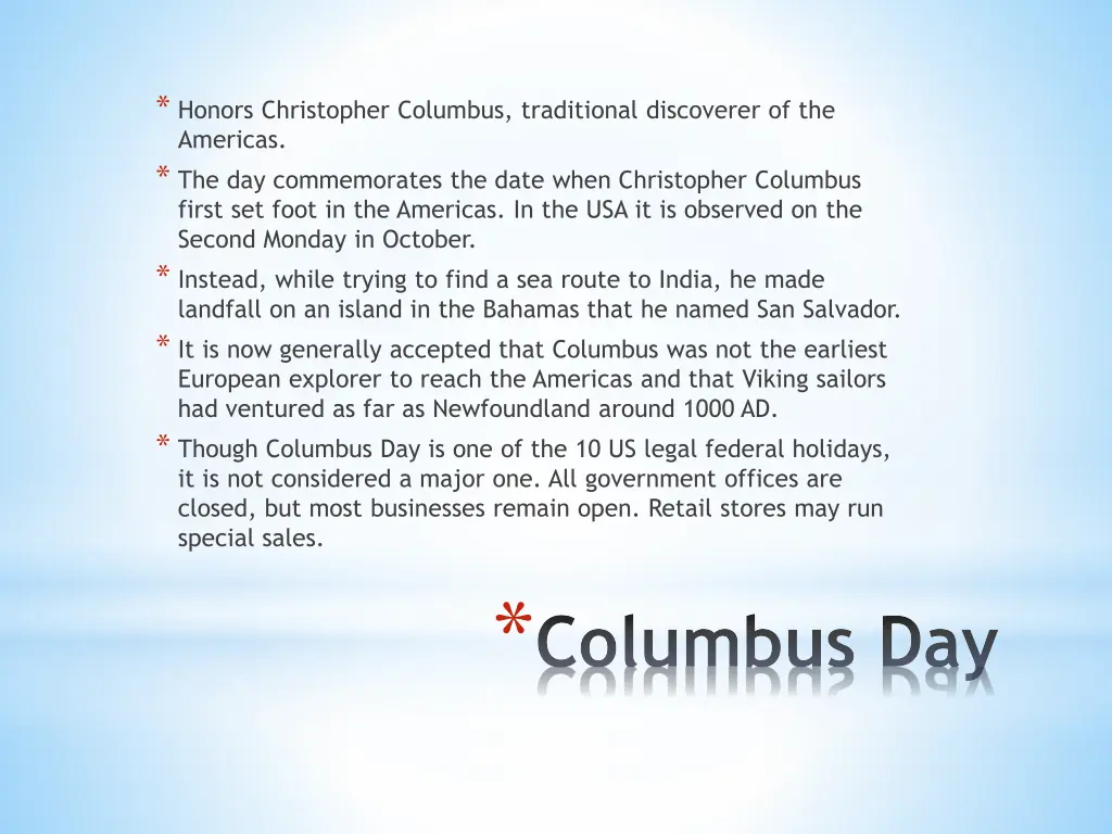 honors christopher columbus traditional