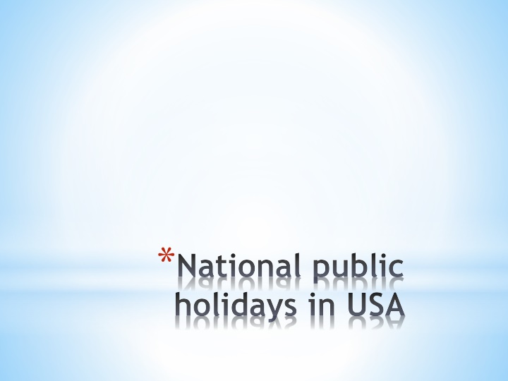 national public holidays in usa