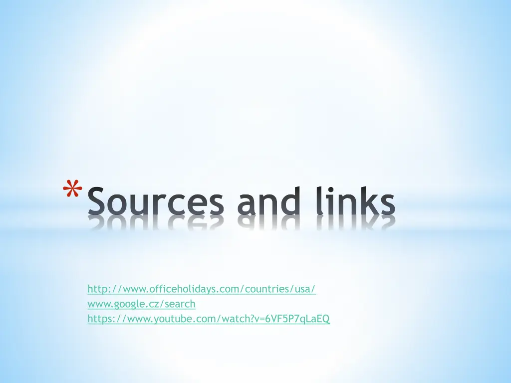 sources and links