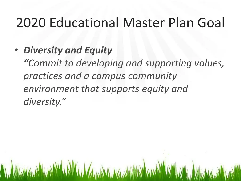 2020 educational master plan goal