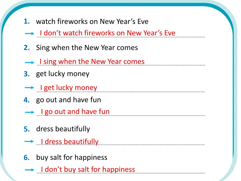 1 watch fireworks on new year s eve i don t watch