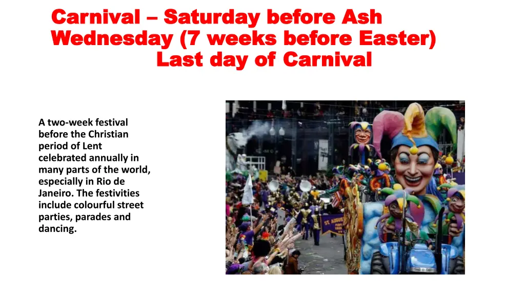 carnival carnival saturday before ash saturday