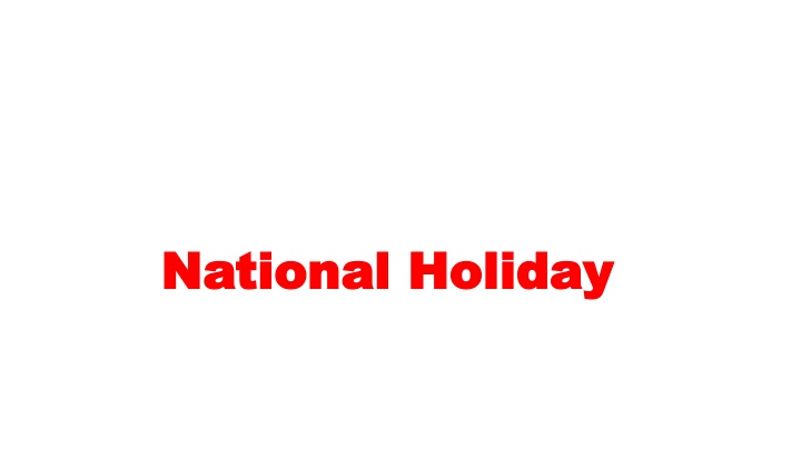 national national holiday