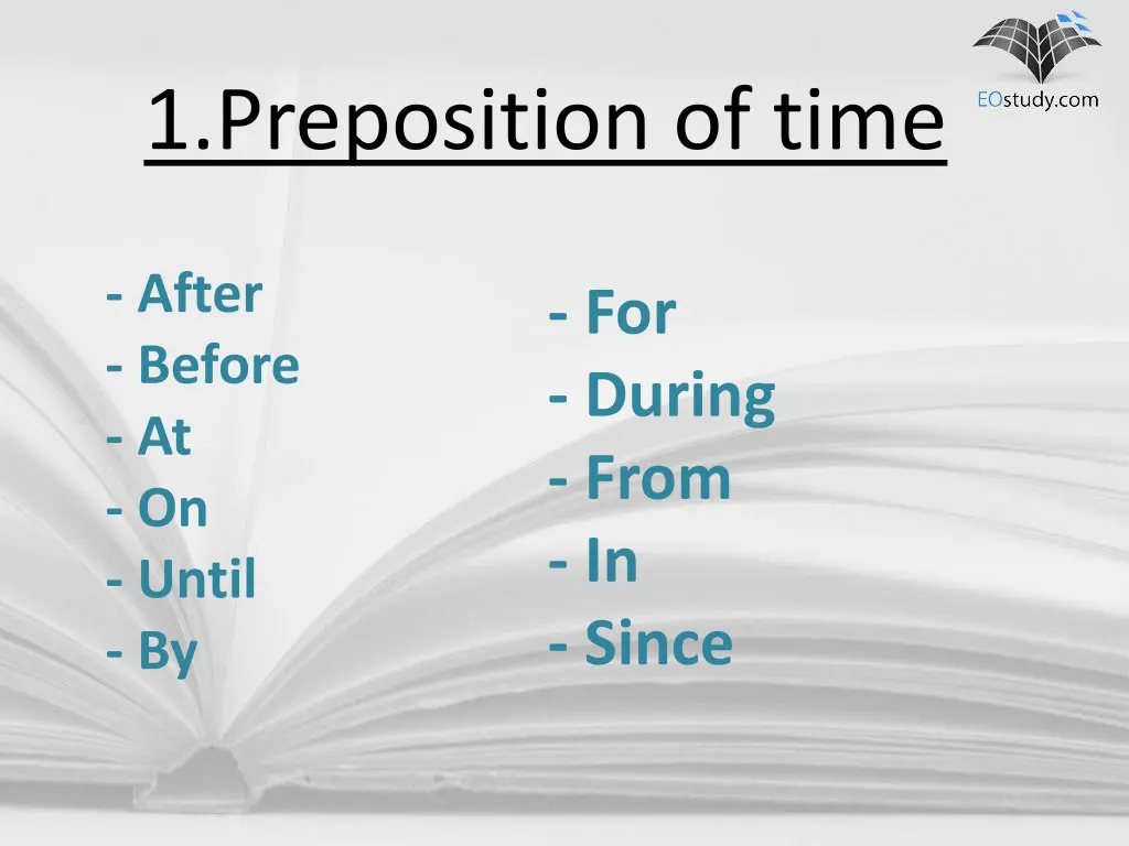 1 preposition of time