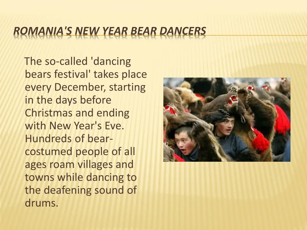 romania s new year bear dancers