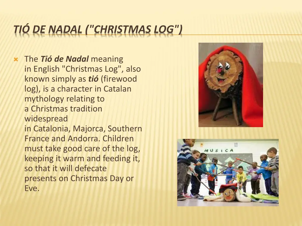 ti de nadal christmas log