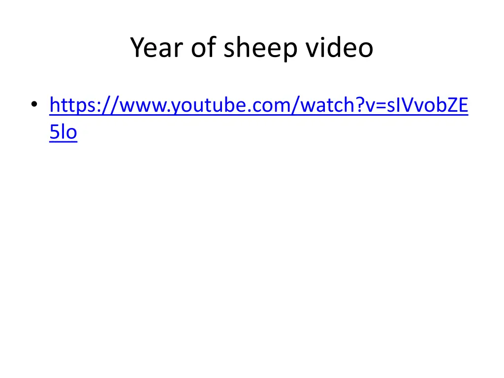 year of sheep video