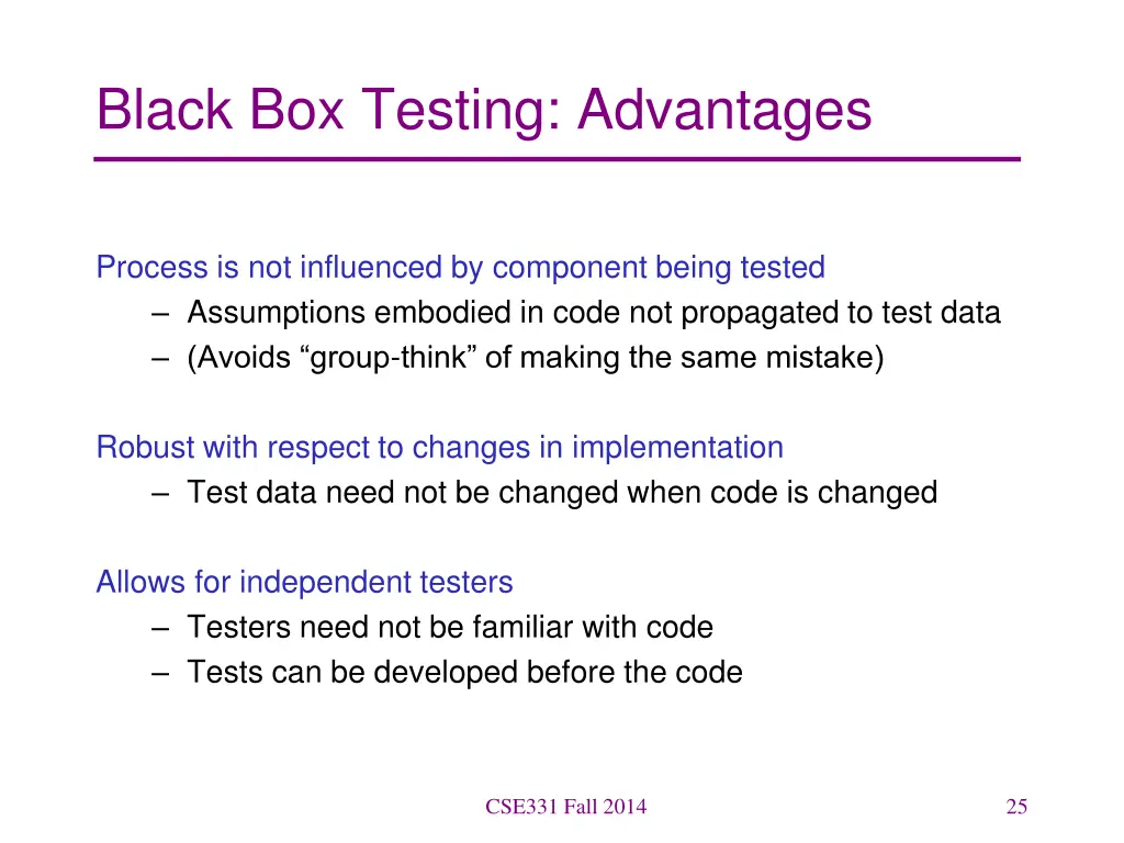 black box testing advantages