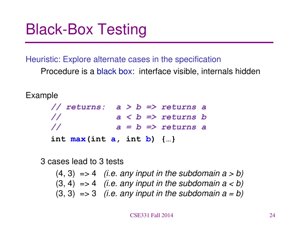 black box testing