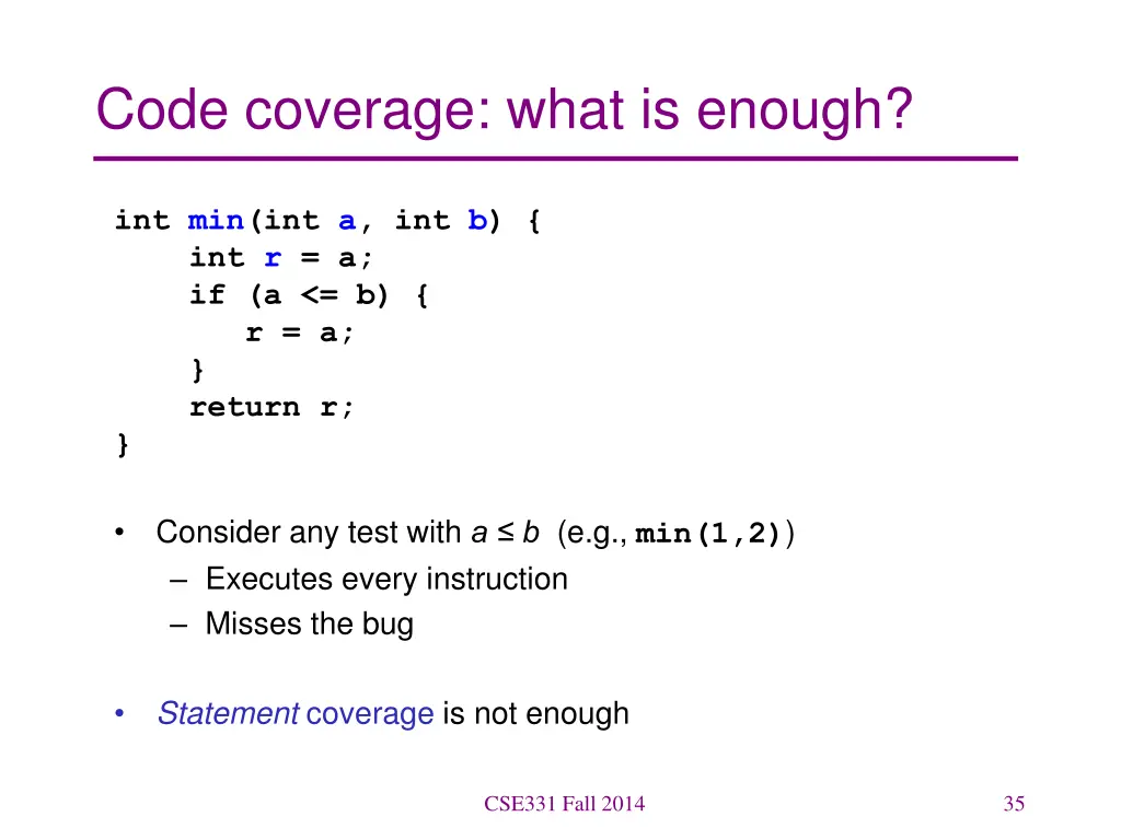 code coverage what is enough