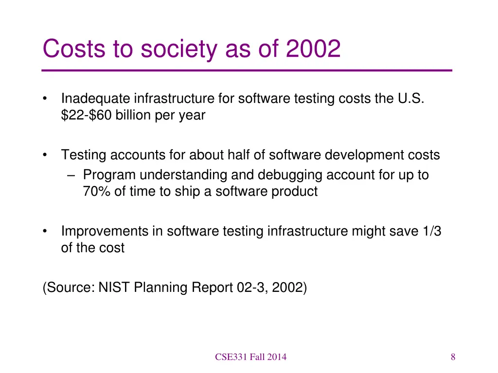 costs to society as of 2002