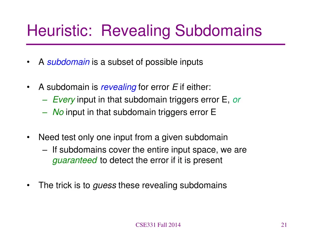 heuristic revealing subdomains