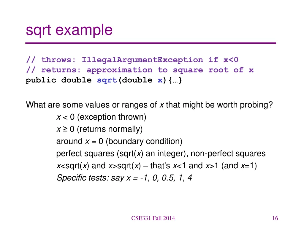 sqrt example