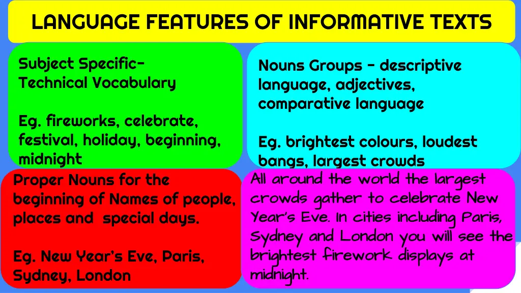 language features of informative texts