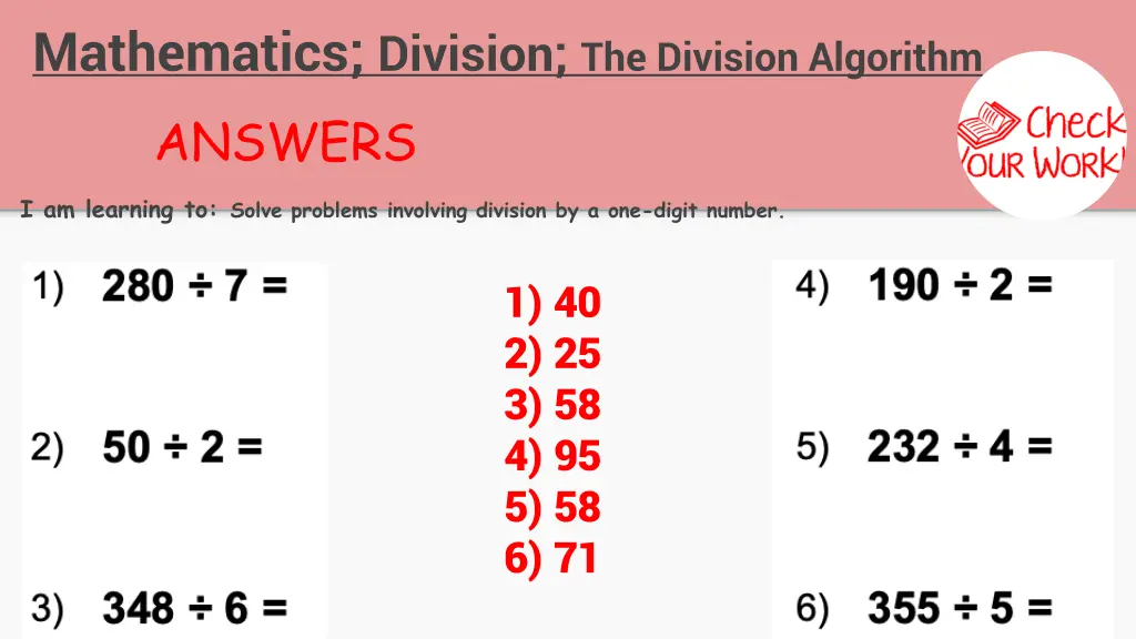 mathematics division the division algorithm 2